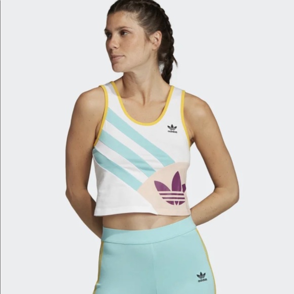 adidas Tops - Adidas Originals Cropped Sleeveless Tank Top Sz M